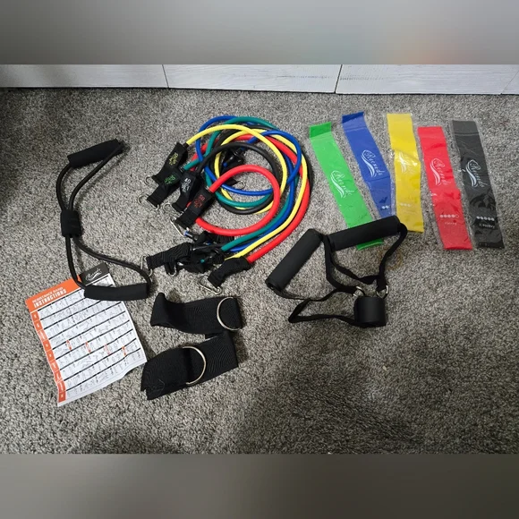 Resistance Bands Set, 10-50lbs Resistance, Sculpt Your Body, XLight-XHeavy, New - Picture 6 of 16